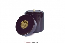 Purple lacquer tea box H13*D11cm